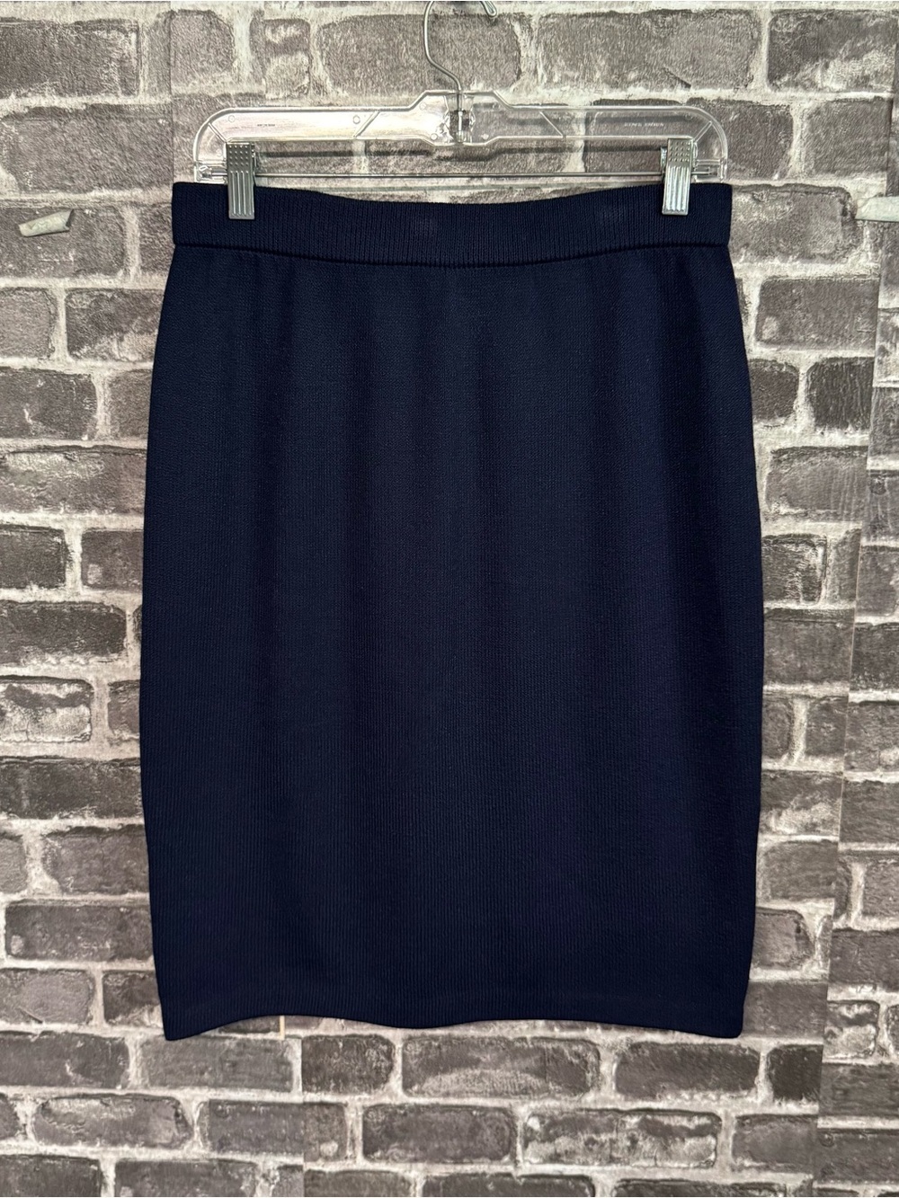 St. John basics skirt Santana knit Navy blue